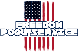 Freedom Pool Service logo offering professional pool services in Concord NC
