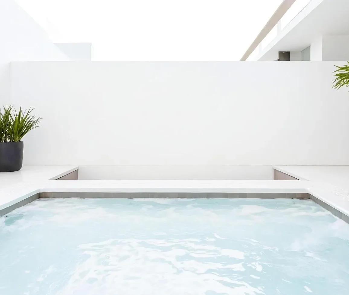 Modern residential pool maintained by Freedom Pool Service in Concord NC